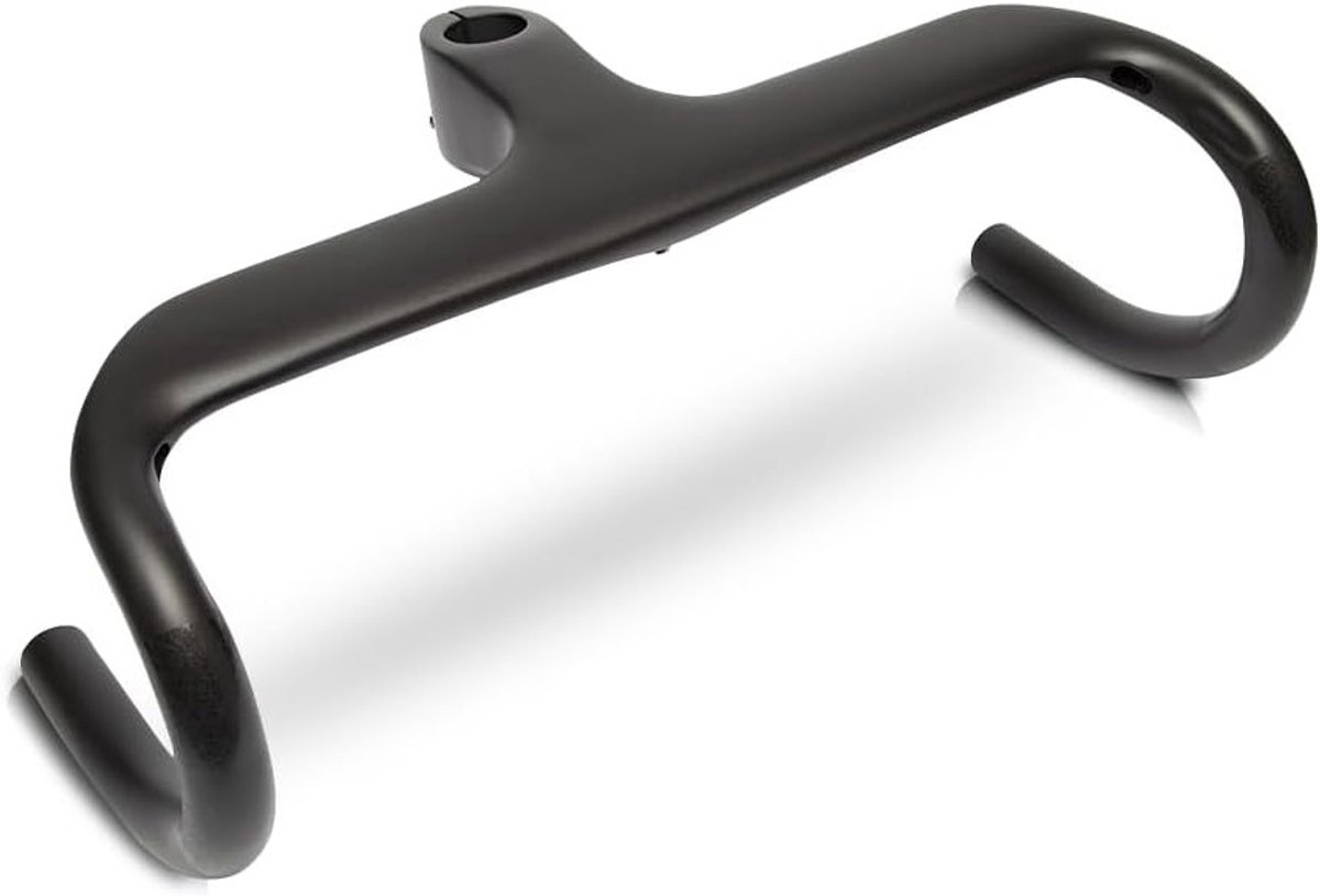 Lichte en duurzame carbon fiets stuur met geïntegreerde kabelrouting 1-1/8" voor optimale aerodynamica en comfort, 420-110mm