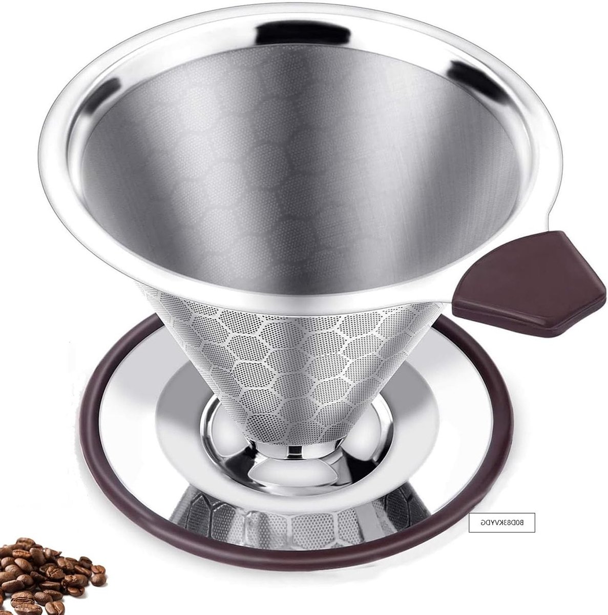 Duurzaam koffiefilter van roestvrij staal voor 1-4 kopjes