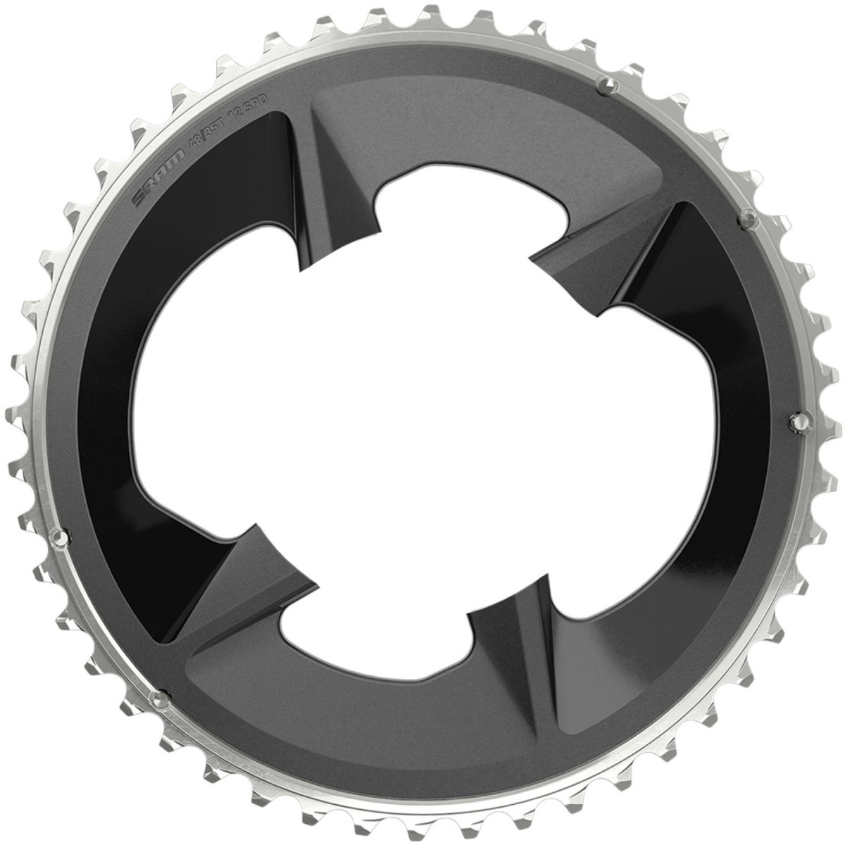 SRAM Road Rival eTap Kettingblad 12-speed 48T 107 mm met afdekplaat, zwart