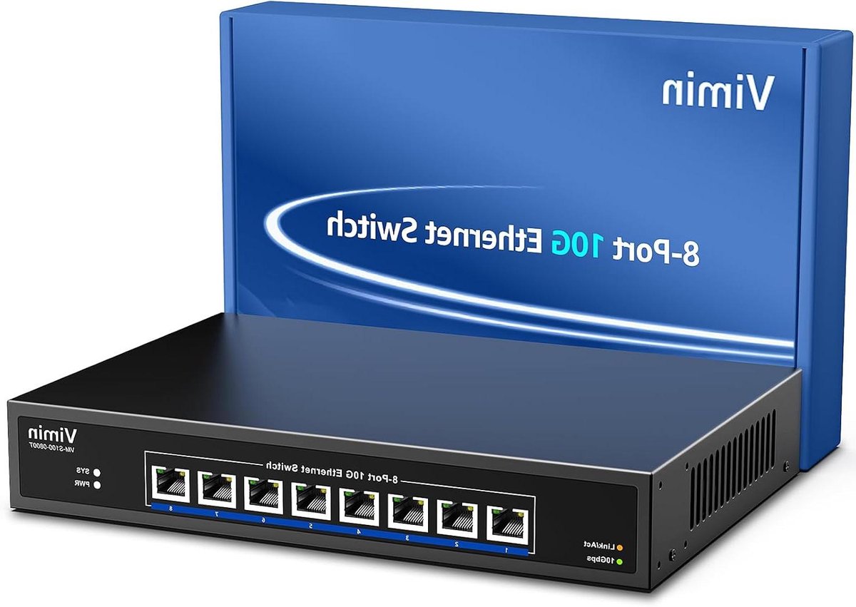 Ethernet Switch - Netwerk Switch - Netwerk Snelheid Verhogen - 160Gbps Switch Capaciteit - 8 Poorten - Zwart