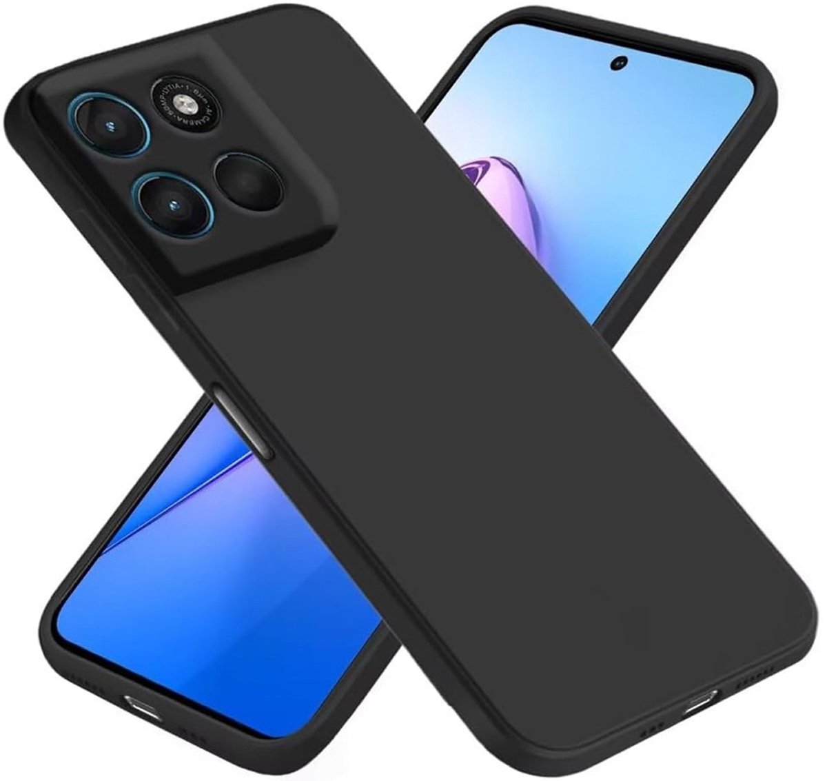CaseBoutique TPU Case hoesje geschikt voor Motorola Moto G67 - Effen Zwart - TPU (Zacht)