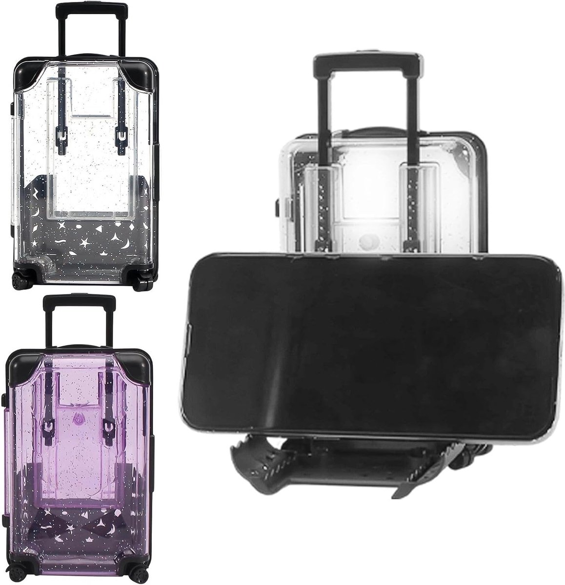 Mini kofferdecoratieset voor mobiel en accessoires - Grappig reis cadeau