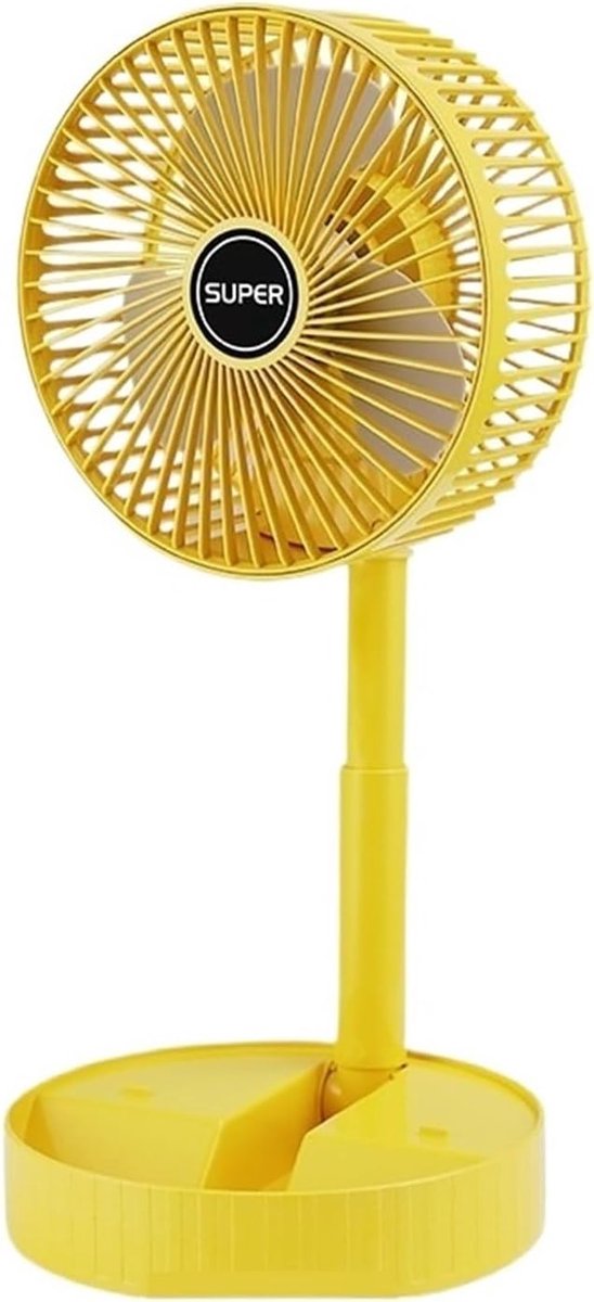 Opvouwbare Ventilator - Draagbare Koeler - Zomerse Koelte - USB Oplaadbaar - Compact Formaat - Goud