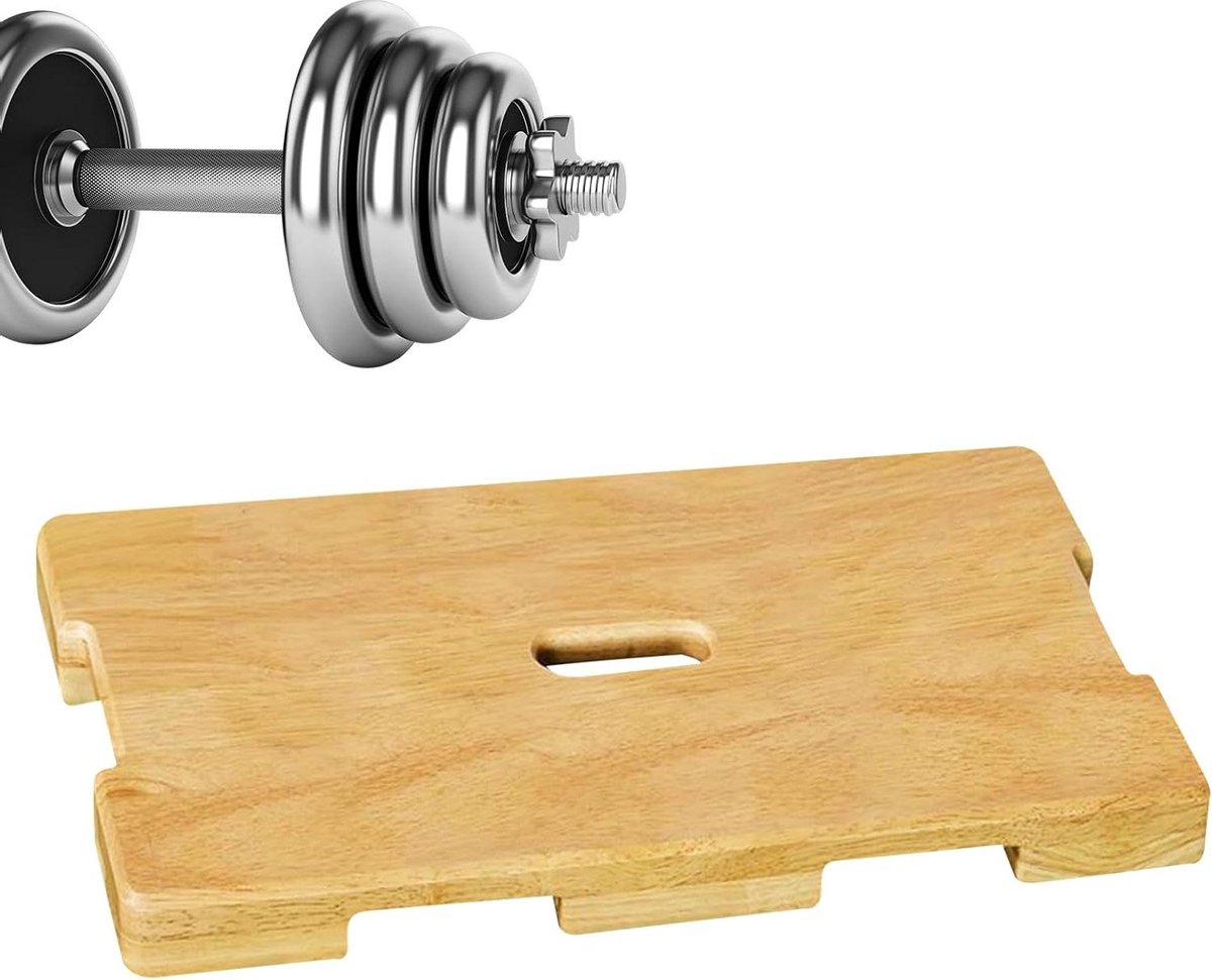 Houten Trainingsbord - Oefenweerstand Plank - Kracht en Flexibiliteit - Verstelbare Hoekpunten - 60 x 30 cm - Houtkleur