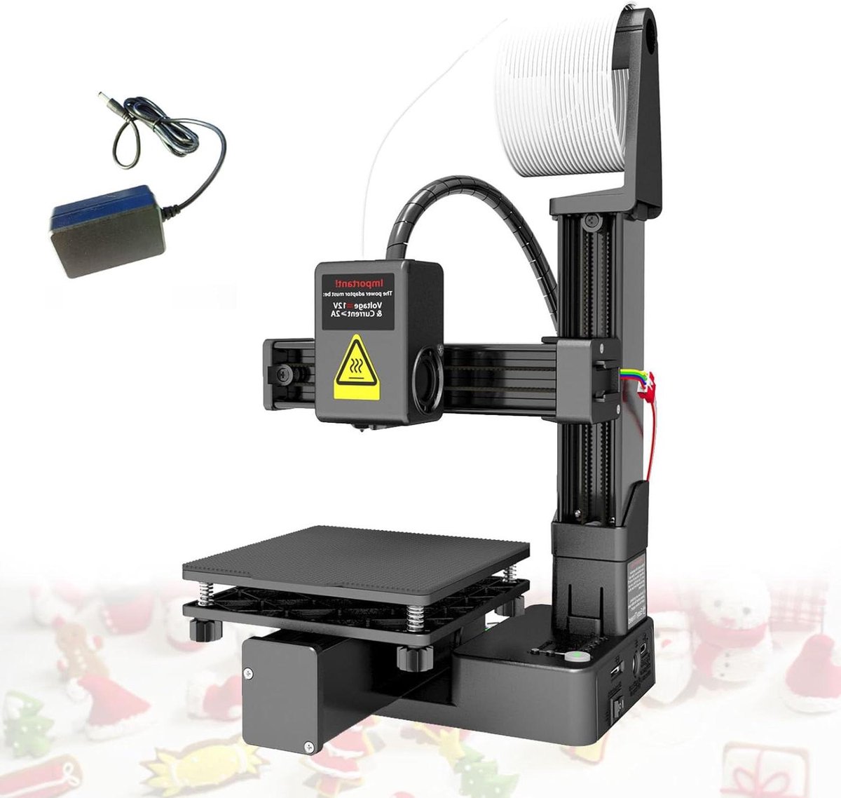 Kleine 3d-Printer - Beginners Printer - Creatief Ontwerpen - Hoge Resolutie - 100x100x100mm - Zwart