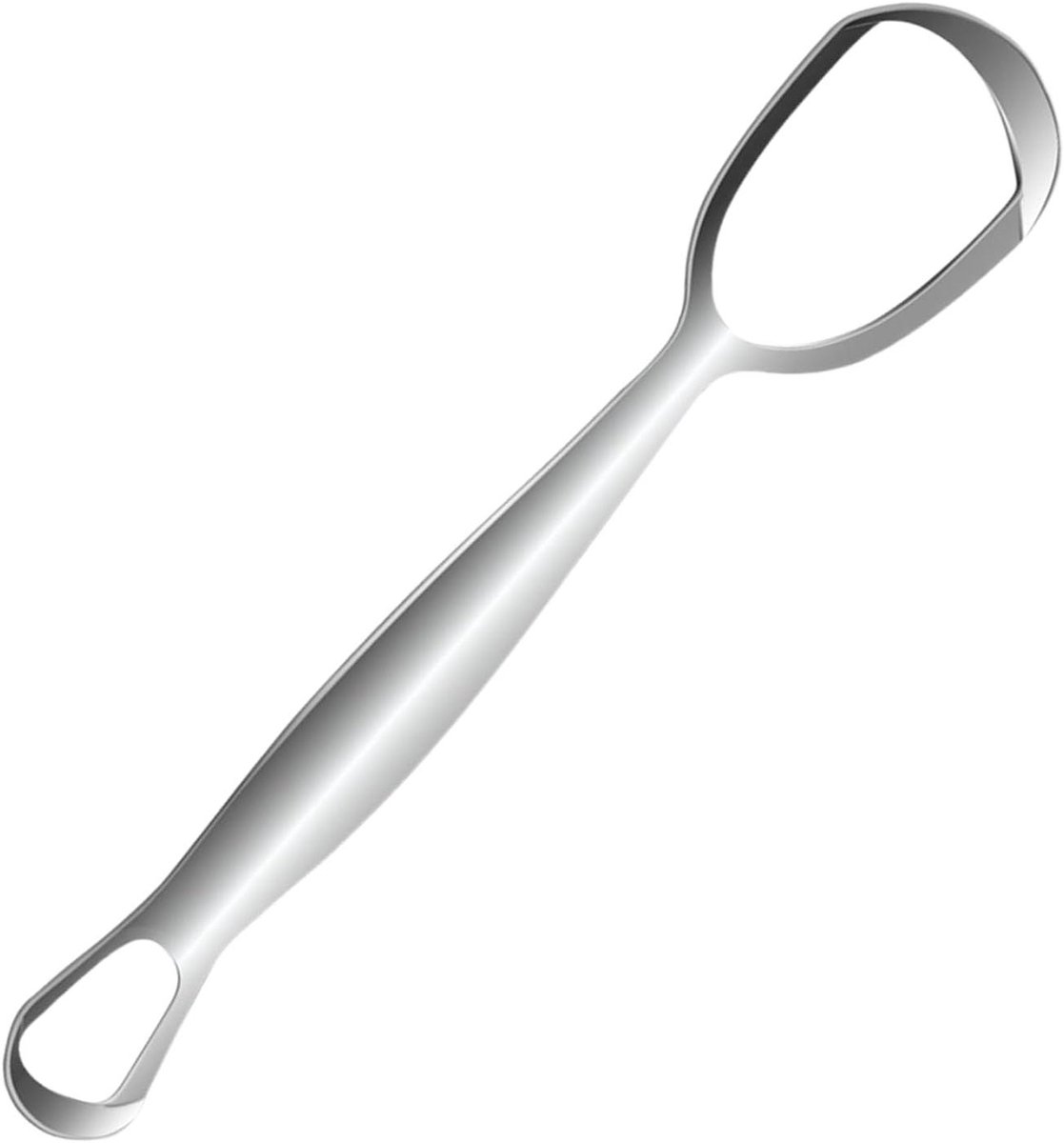Tong Schraper - Mondverzorging Tool - Frisse Adem - Dubbele Schraper - 15.5x3.8 cm - Metaal