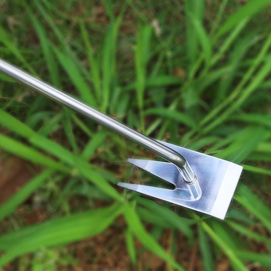 Handmatige Tuinwieder - Onkruidverwijderaar Hark - Onkruid Verwijderen - Ergonomische Houtgreep - 30.5 cm - Niet gespecificeerd — afbeelding 3
