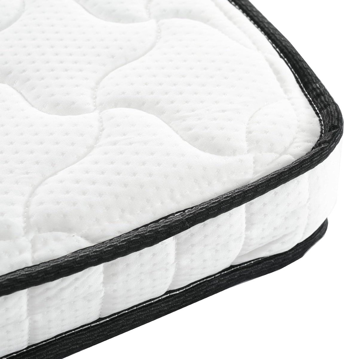 Pocketveringmatras - Slaapmat - Comfortabel slapen - Ergonomisch ontwerp - 90 x 200 cm - Wit