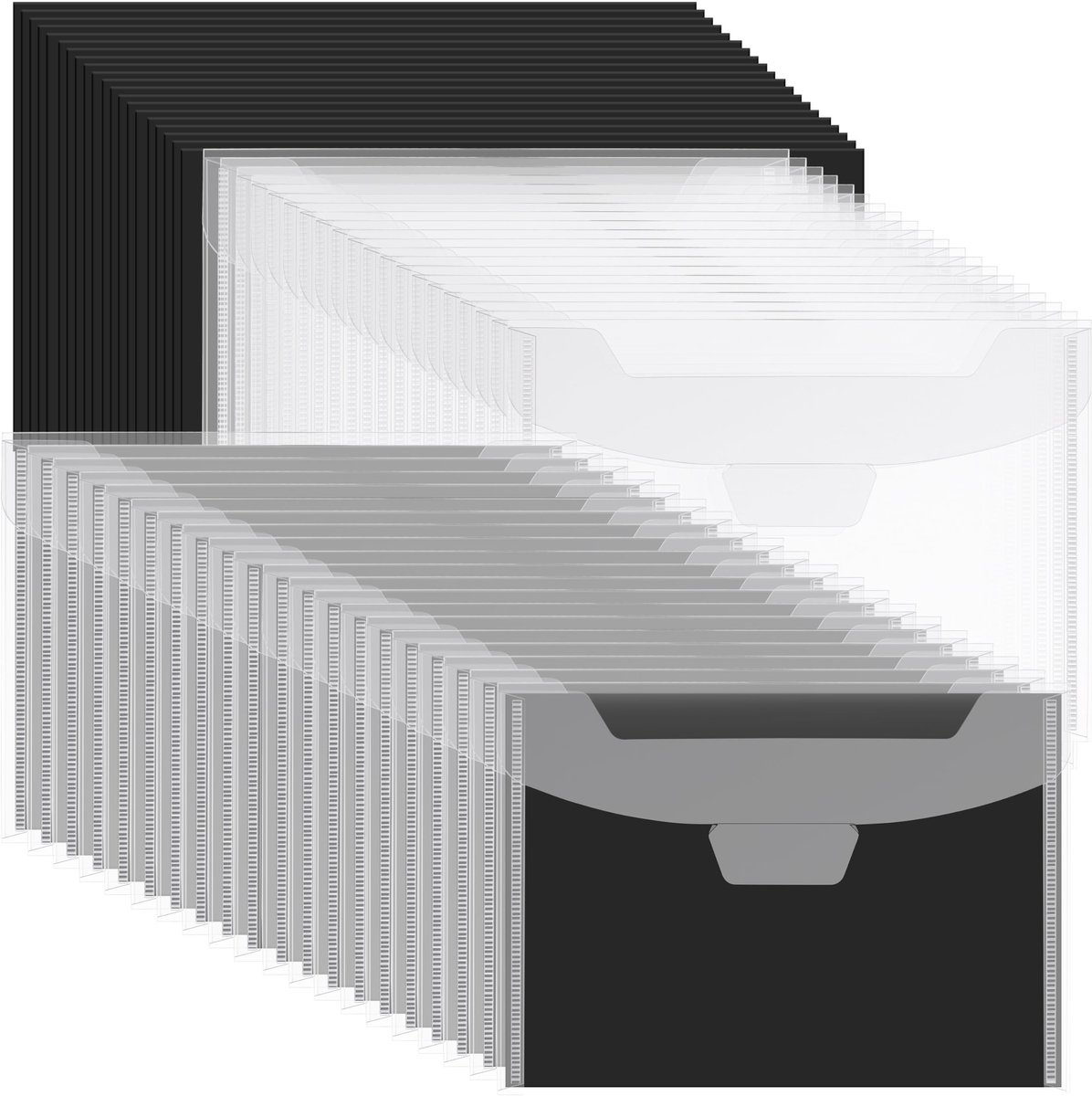 Dailygoods- Postzegelzakjes 40 Stuks - Rubber Magnetische Vellen - Bescherming Postzegels - DIY Scrapbooken - 180 x 136 x 0,2 mm Vellen - Opbergtas