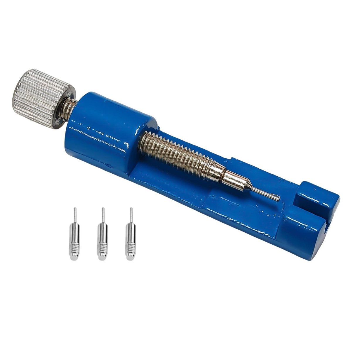 Dailygoods- Kettingspanners - Horlogebandverwijderaar - Metaal - 1 stuk - Blauw - Afmetingen 5,4 x 1,4 x 1,2 cm