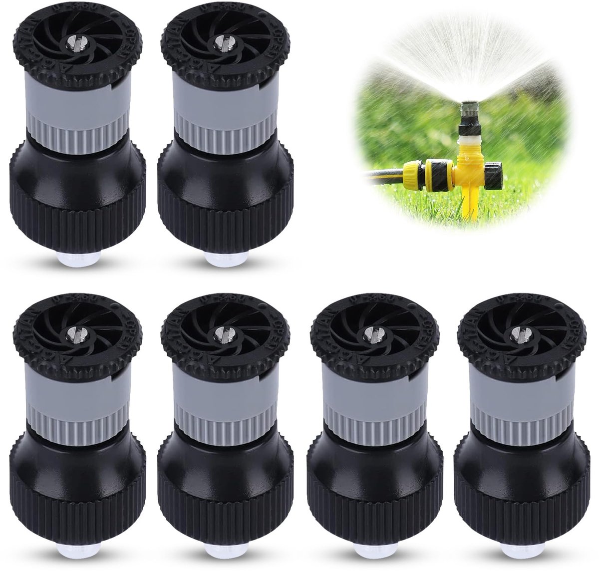 Dailygoods- Aspersores 360° Draaibaar - Tuinsproeier - Sproeikop - Automatische Sproeier - Robuust - G1/2 Aansluiting