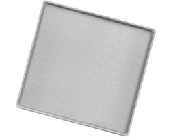 Opvangbak AC - Drainagebak Rubber - Vocht Opvangen - Antislip Mat - 55x55 cm - Grijs