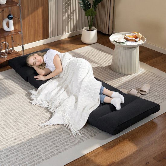 HOMCOM Vloerstoel - Polyester - 70x72x56cm - Zwart van HOMCOM — afbeelding 4