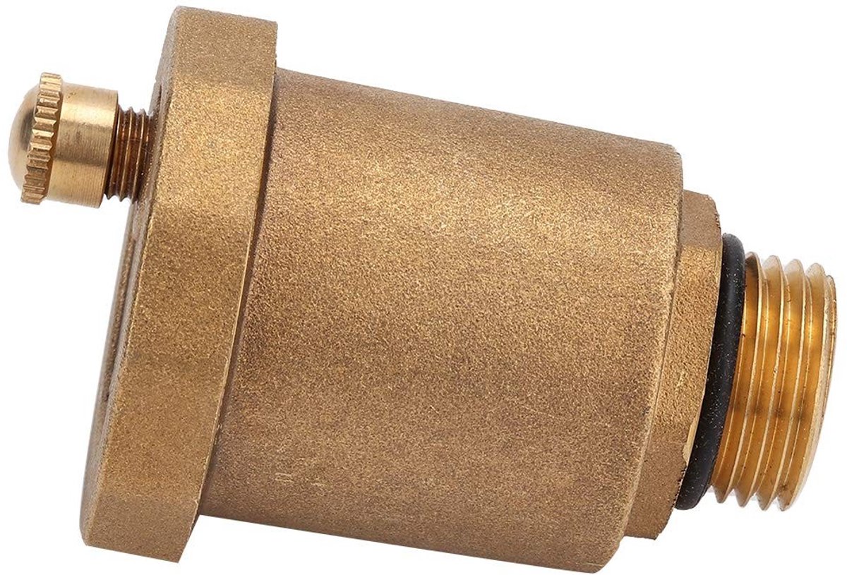 Dailygoods- Ontluchter Messing - Buitendraad - Automatische Ontluchtingsklep G1/2 - Corrosiebestendig - Hoge Temperatuurbestendigheid - Betrouwbare Afdichting