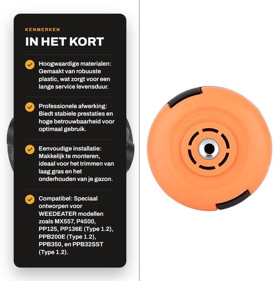 Dailygoody - Trimmerkop voor Bosmaaier - Draadkop voor Grastrimmer - Kunststof en Duurzaam - Geschikt voor Diverse Modellen - Inclusief Draadspoel - 1 — afbeelding 2