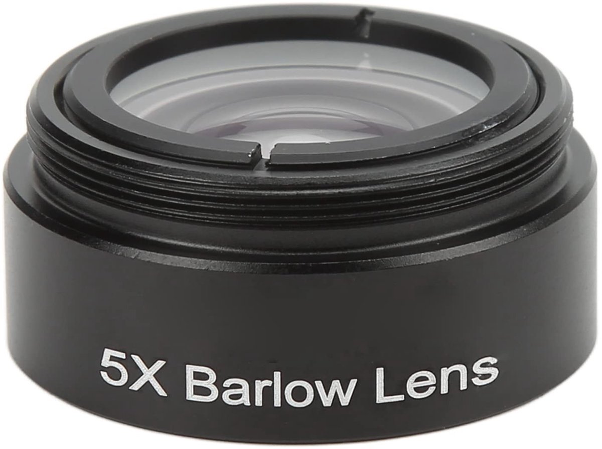 Dailygoods- Barlow-lens 5X Vergroting - 1,25 Inch - Multi-gecoate Aluminiumlegering - Optisch Glas - Inclusief Opbergdoos - Voor Astronomische Observatie - Vergrotingslens