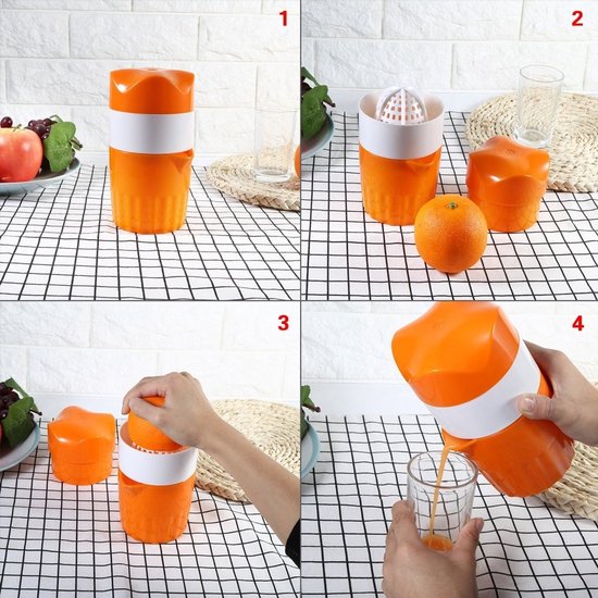 Dailygoods- Citruspers Handmatig - Citruspers RVS - Citruspers Hand - Multifunctioneel - Draagbaar - Voedselveilig ABS-Materiaal - Fruitpers van Dailygoods — afbeelding 4