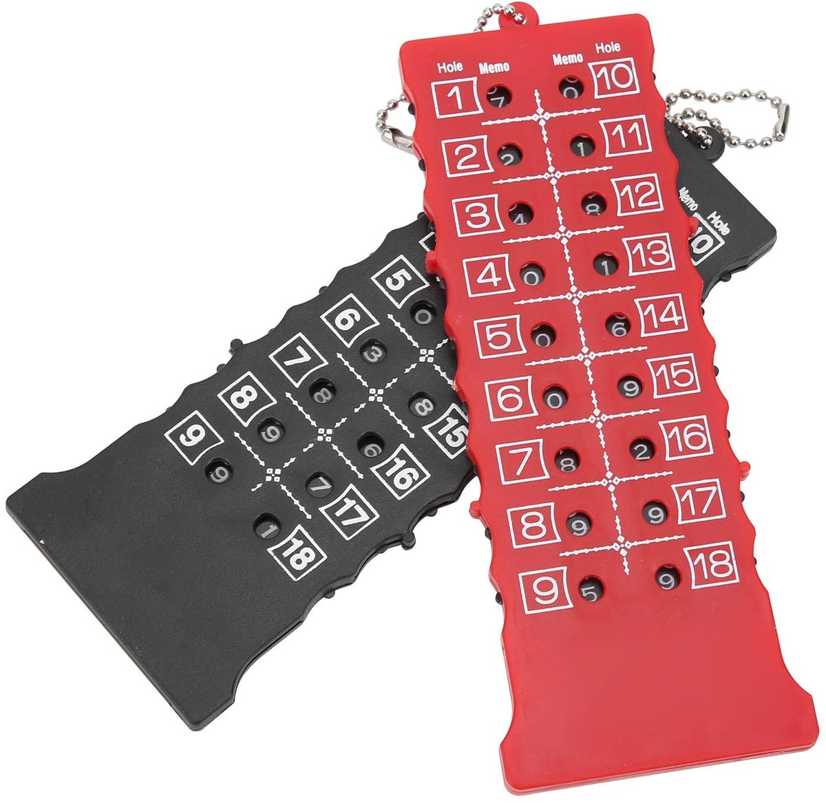 Dailygoods- Scorebord Golf 18 Holes - Scorecounter 0-9 - Compact en Lichtgewicht - Duurzaam ABS - Eenvoudige Bediening - Sportaccessoire 16x6cm