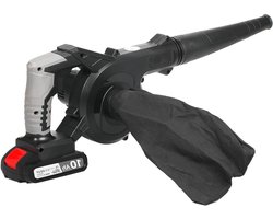 21 V Light Battery Operated Leaf Blower for Patio, Courtyard, Sidewalk, Small Leaf Blower, 2-in-1 Glasses and Vacuum Cleaner with Stepless Speed Controller