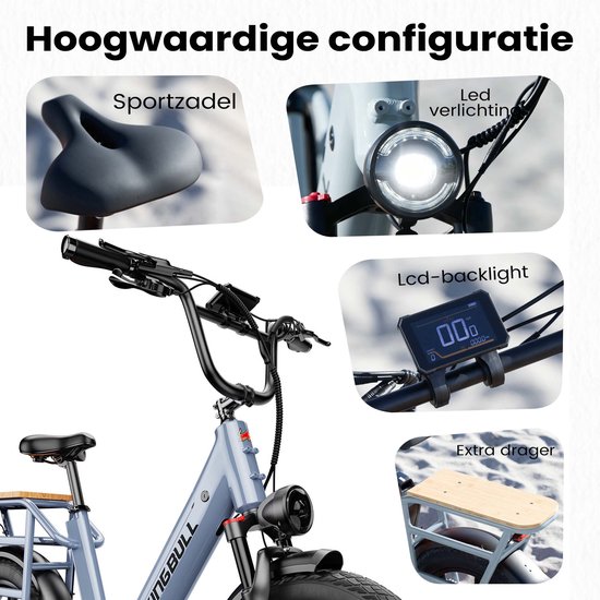 Maxtron Voyager Elektrische Fiets 20 x 4.0 Inch Fatbike - 720Wh Samsung Accu - Actieradius 90-100 km - Bafang Motor - Hydraulische Schijfremmen Voor en Achter - Koppelsensor voor Natuurlijke Trapondersteuning - Shimano 7 Versnellingen - Oranje van Maxtron — afbeelding 3