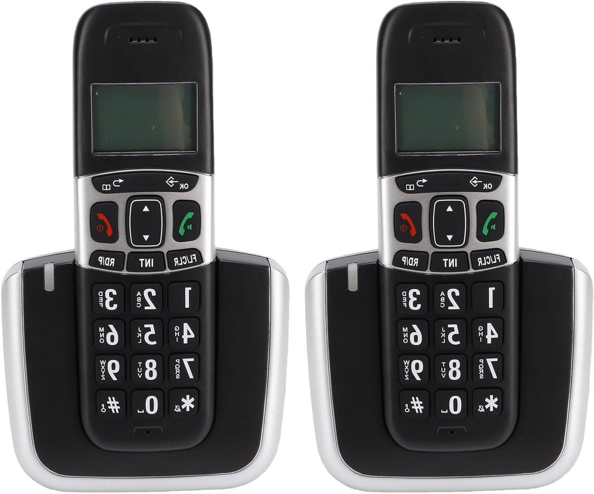 Draadloze Telefoon - DECT Telefoon Thuiskantoor Telefoon - Privacy Beheer - 100 Nummers Blokkeren - 300 meter bereik - Zwart