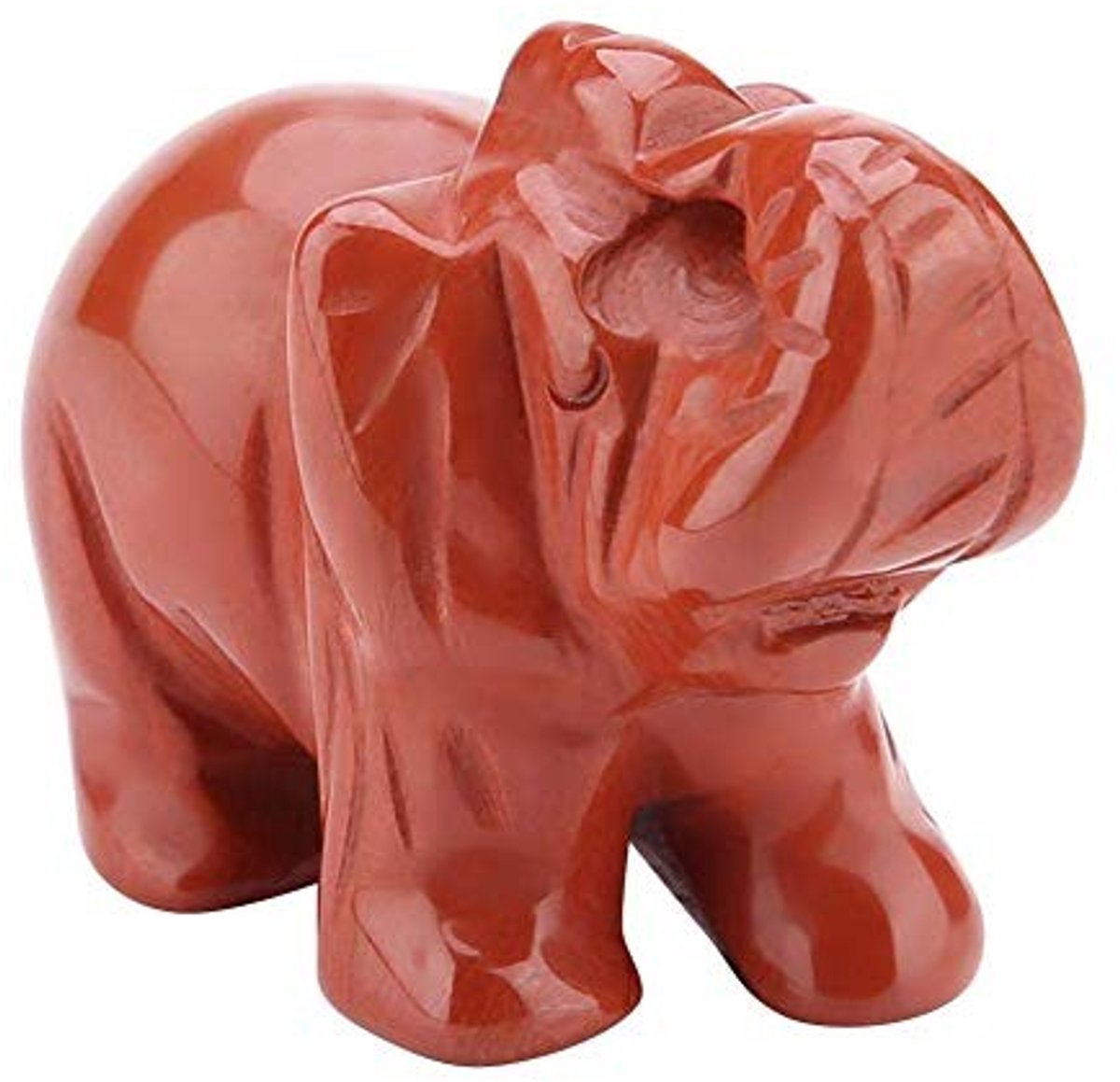 Dailygoods- Olifant Figuur Gelukkige Olifant - Natuursteen Beeldje - Feng Shui Decoratie - Geluk en Rijkdom - 3,8 cm - Cadeau voor Geluk