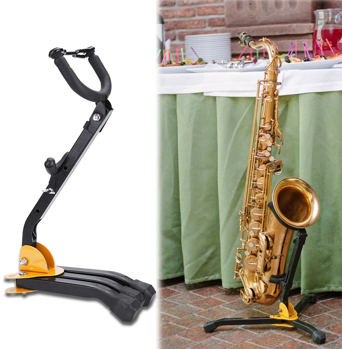 Dailygoods- Saxofoonstandaard Antislip Design - Verstelbare Standaard - Metaal - Altsaxofoon - Professionele Service - Comfortabel Gebruik - Saxofoonstand