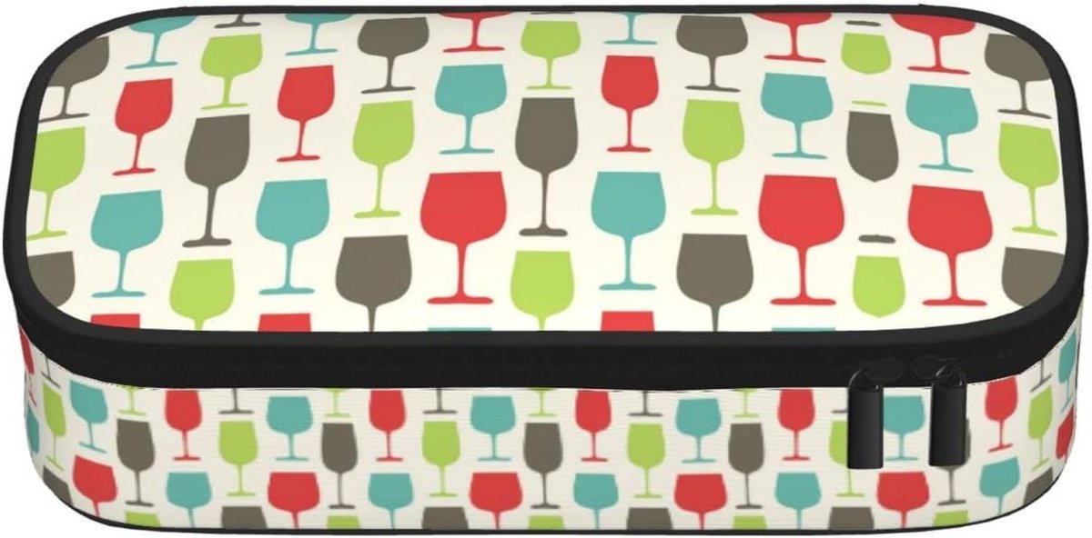 Gekleurd Etui - Potlood Tas - Opbergen Pennen - Grote Capaciteit - 20.5cm - Print