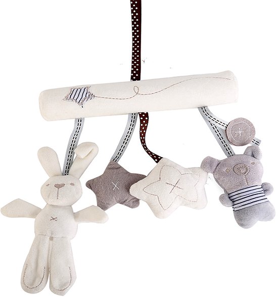 Allernieuwste® Muziek Pluche Knuffel Baby Mobile - Kinderwagen Box Buggy Knuffel - Multifunctioneel Kraamkado met Muziek en Geluiden — afbeelding 3