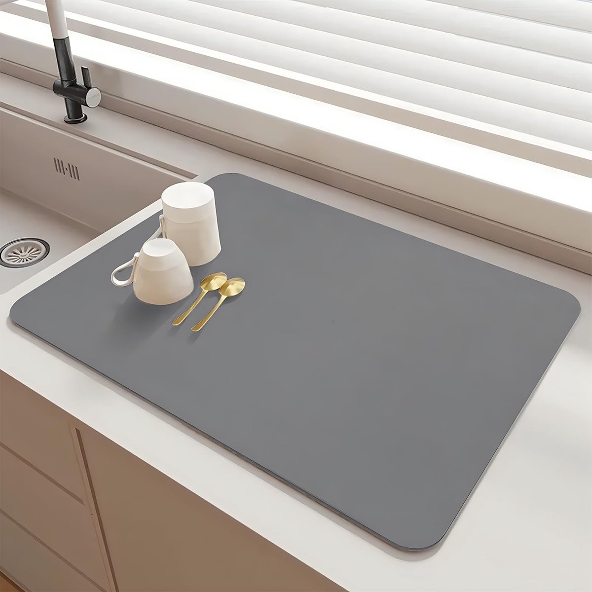 Dailygoods- Droogmat Super Absorberend - Afvoerplank - Antislip - 50 x 40 cm - Keuken - Ideaal voor Koffiebar - Afvoermat