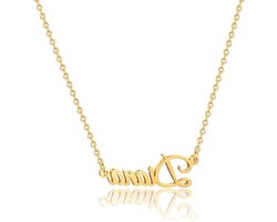 Naamketting Gepersonaliseerd - Sieraden Vrouwen - Cadeau Geven - Verstelbare Ketting - 45 cm - Goudkleurig