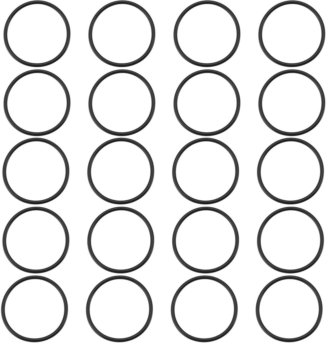 Dailygoods- O-ring 50 mm - Nitrilrubber - Afdichting - 20 Stuks - Slijtvast - Geschikt voor Sanitair - Afdichtring