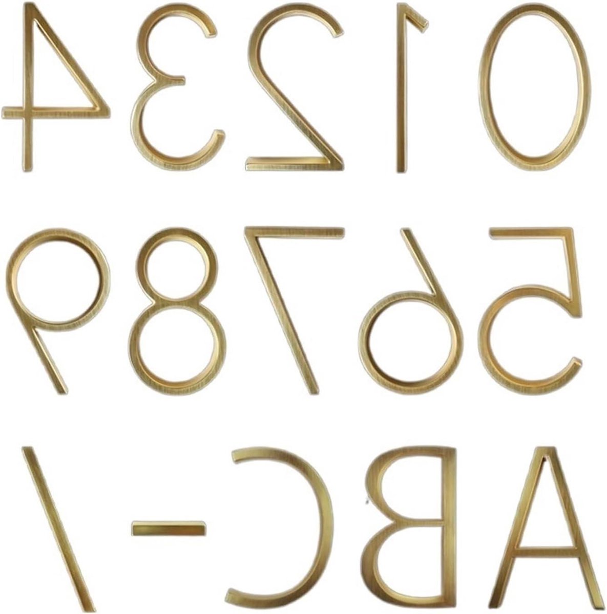 Huisnummer Zilver - Adresbord Modern - Huis Identificatie - Drijvend Ontwerp - 5 Inch Hoog - Zilver