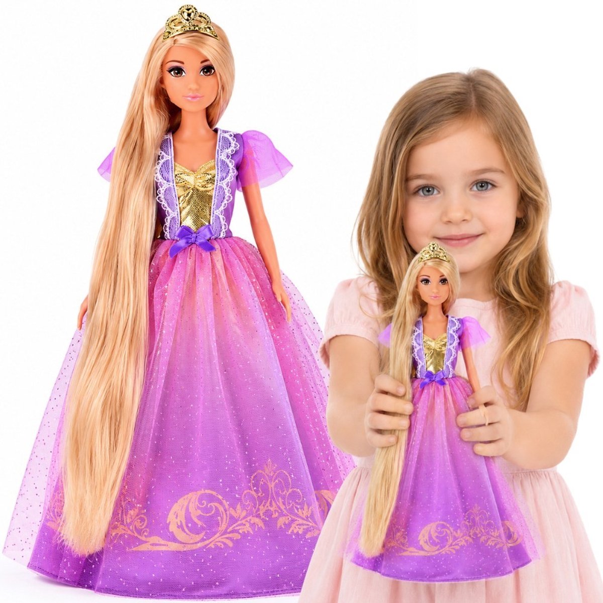 Woopie Royal Lili prinsessenpop met lang haar en accessoires - UNI