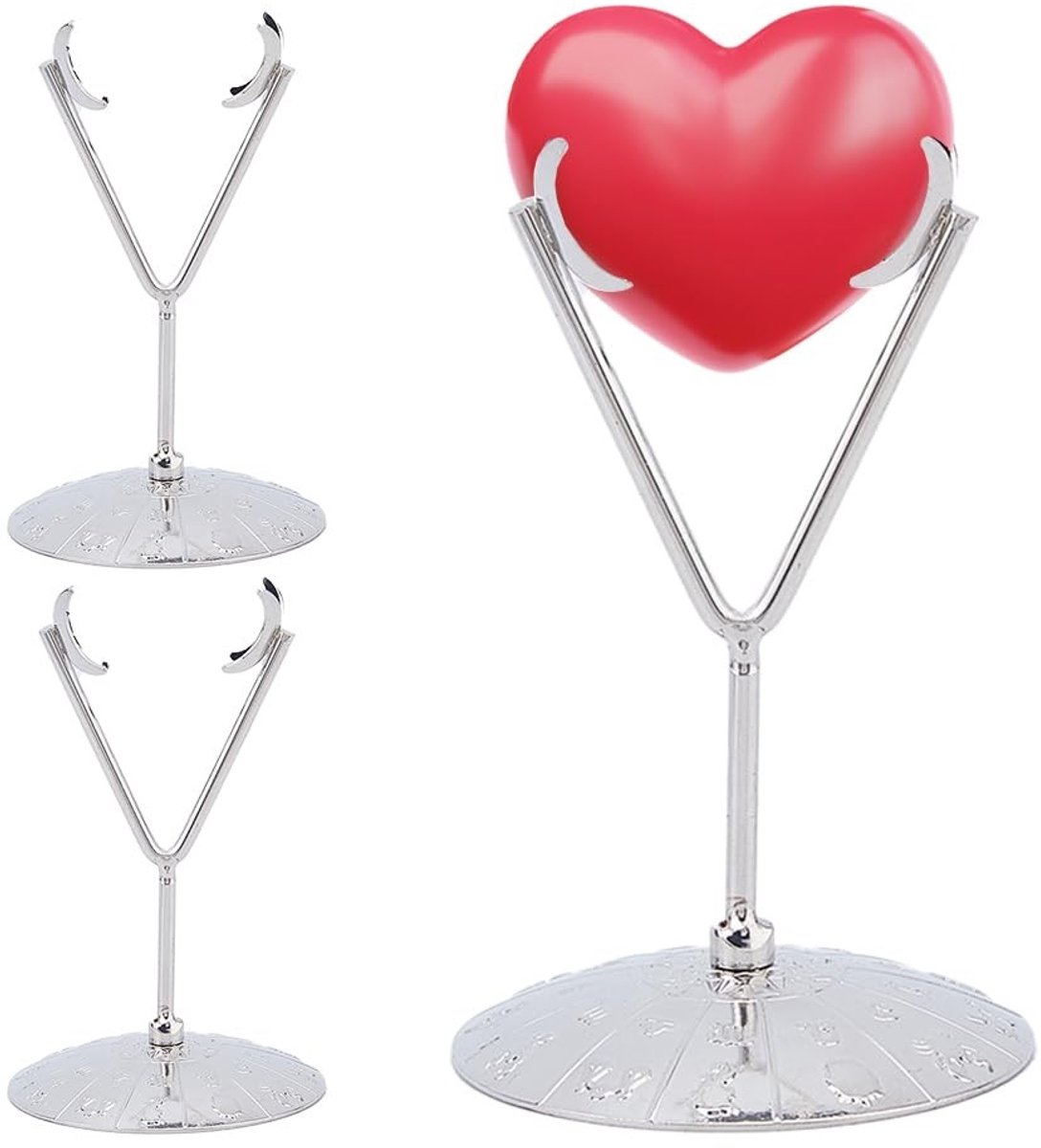 Dailygoods- Displaystand Witgouden Afwerking - Kristallen Ruitvormige Basis - Legering Houder - 1 Stuk - 7x11,2cm - Voor Woonkamer/Slaapkamer - Displayhouder