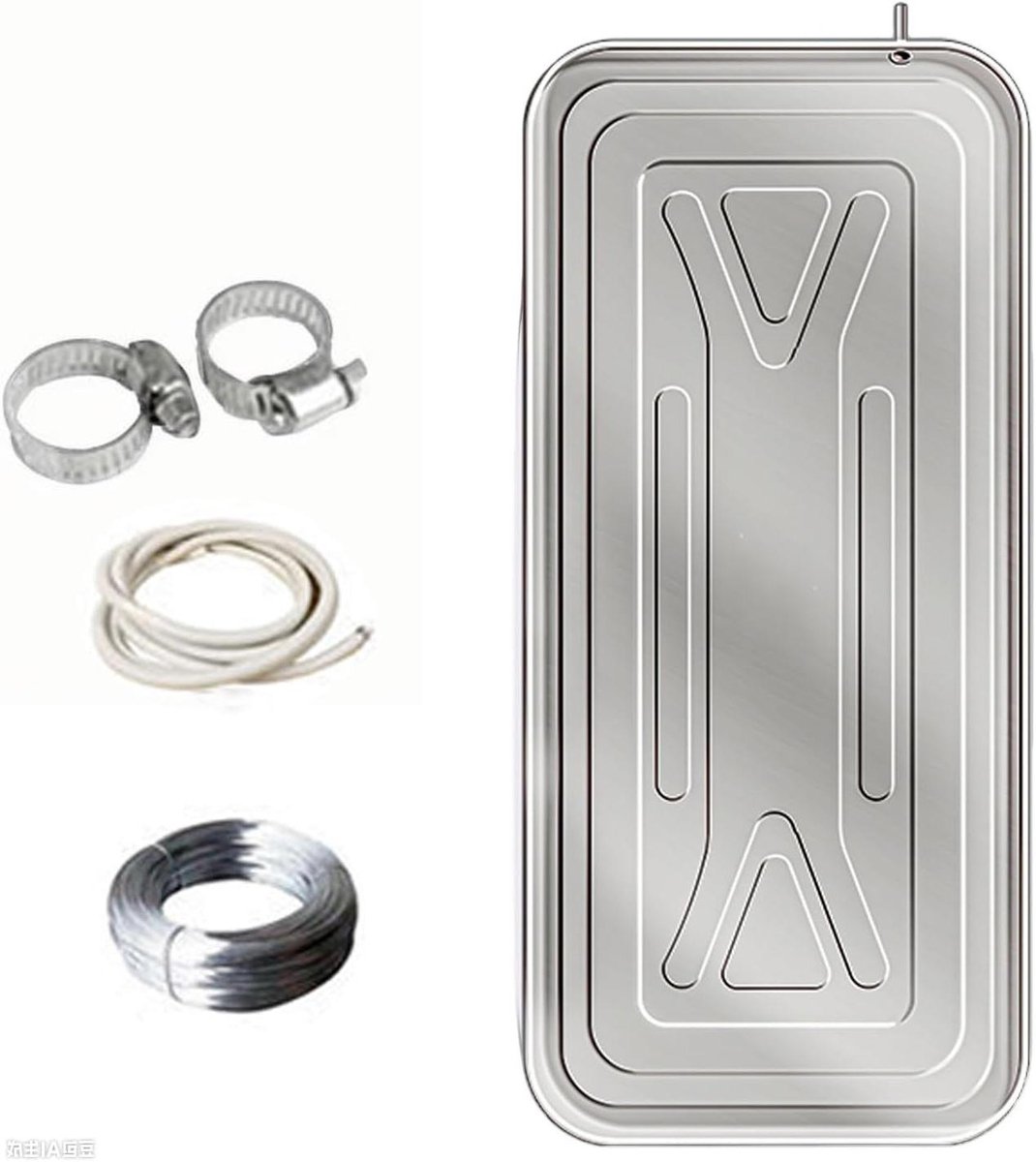 Opvangbak Wasmachine - Lekbak Airco - Waterlekkage Voorkomen - Roestvrij Staal - 47x100x3cm - Zilver