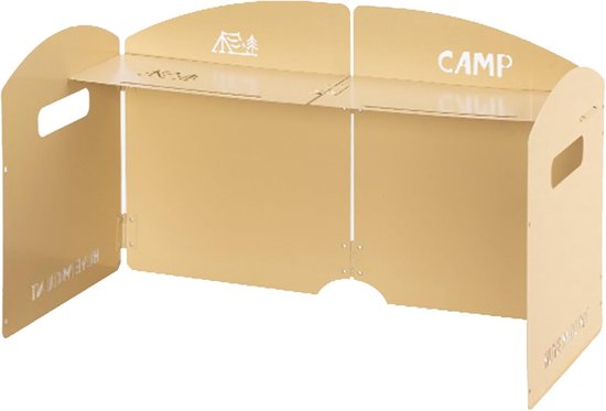 Camping Kookstel Windscherm - Opvouwbaar Beschermingsscherm - Buiten Koken - Flexibele Hoekverstelling - 50x25x30cm - Zilver van Camping — afbeelding 5
