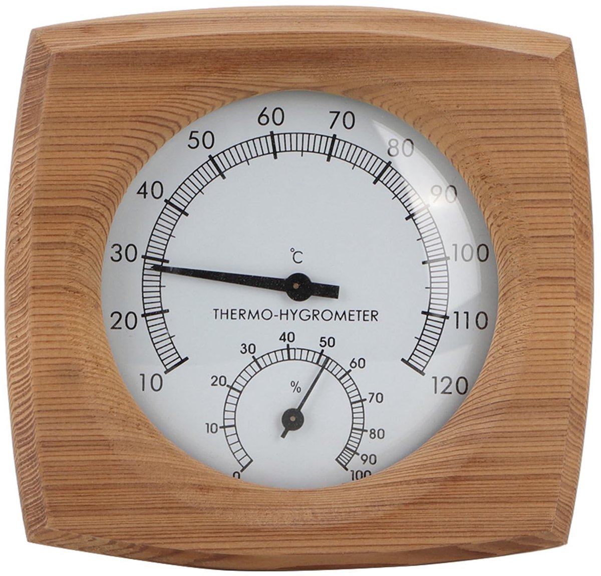 Dailygoods- Thermometer Hygrometer 2-in-1 - Cederhout - Sauna-accessoires - Handgemaakt - Elegant ontwerp - Nauwkeurige meetwaarden