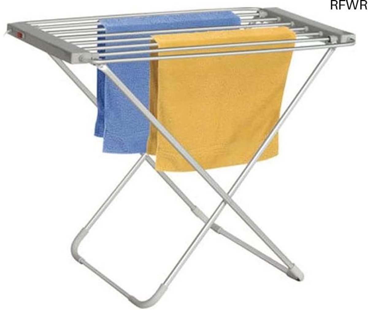 Elektrisch Droogrek - Aluminium Droger - Snel Kleding Drogen - 6 Aluminium Stangen - 6 Meter Drooglijn - Grijs