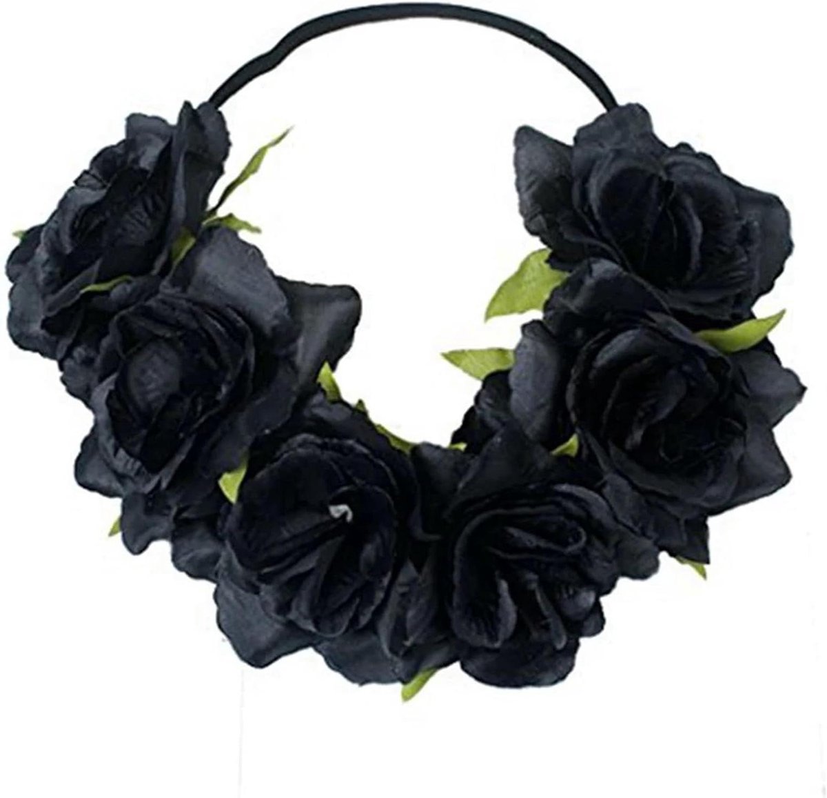 Bloemenkroon Hoofdband - Bloemenkrans - Feestelijke Aankleding - Levensechte Kunstbloemen - One Size - Rood