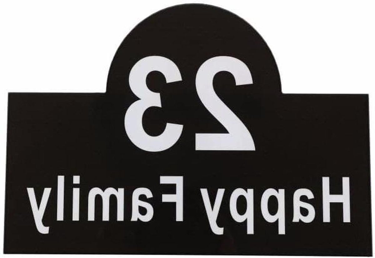 Huisnummer Plaquette - Adresbord Deur - Huis Herkenning - Weerbestendig Metaal - 215x150mm - Zwart