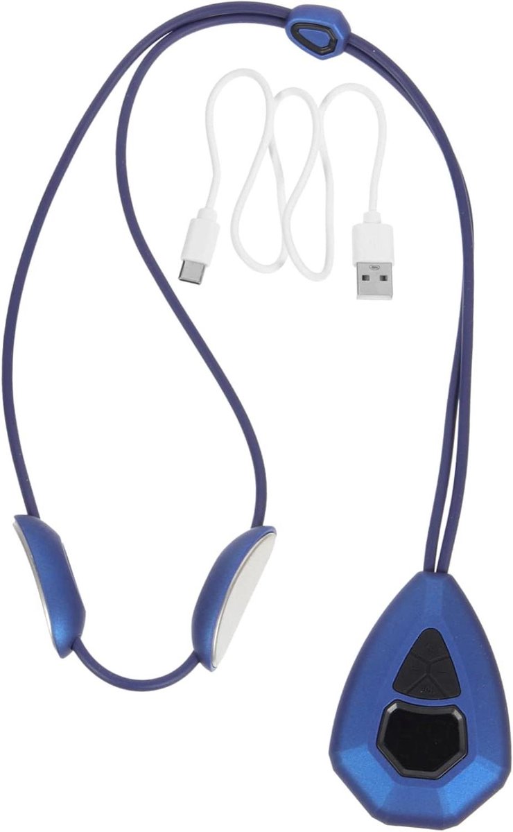 Nekmassageapparaat - Nekstimulator Verwarmend - Nekpijn Verlichten - Vijf Massagemodi - 51 x 51 x 51 cm - Blauw