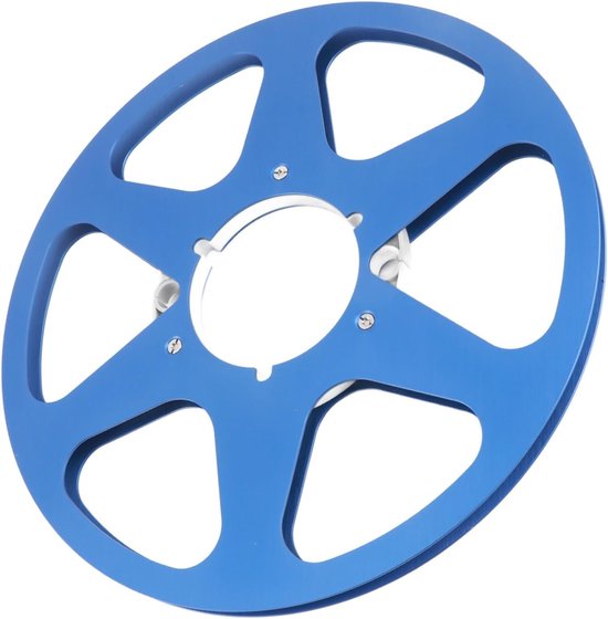 Lege Tapespoel - Aluminium Spoel - Tape Archivering - Precisie Pasvorm - 105 Inch - Blauw — afbeelding 5