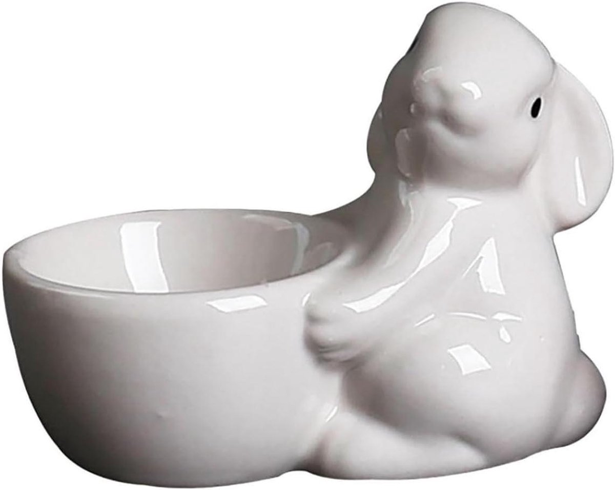 Générique Konijneneierdopje, individuele eierhouders van keramiek voor keuken, Bunny standbeeld Egg Cup, paasdecoratie, ringvorm cosmetische display