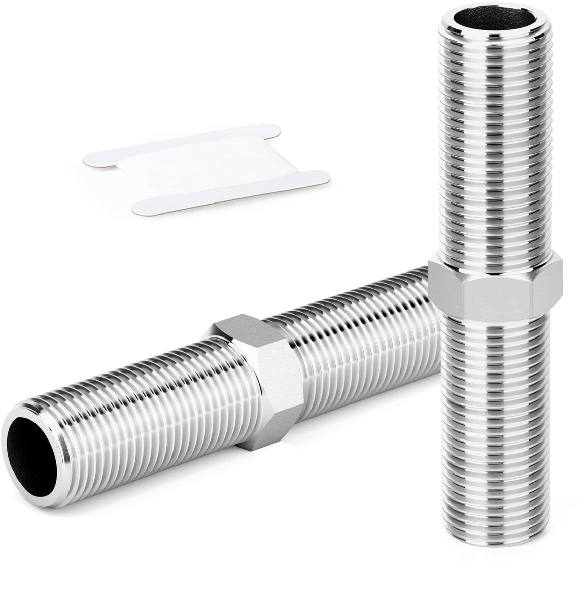 Dailygoods- Zeskantnippel 304 Roestvrij Staal - 1/2" BSP Mannelijk - 100 mm Lengte - Verbindingsfitting - Corrosiebestendig - Diepe Schroefdraad - Fitting