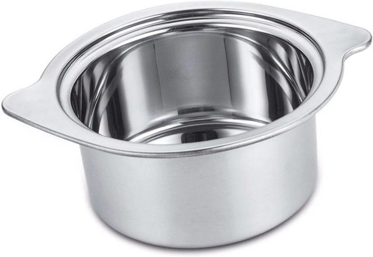 Inductiekookplaat Pan - Hotpot Kom - Gelijkmatig Verwarmen - Individuele Porties - 2500 ml - Zilver