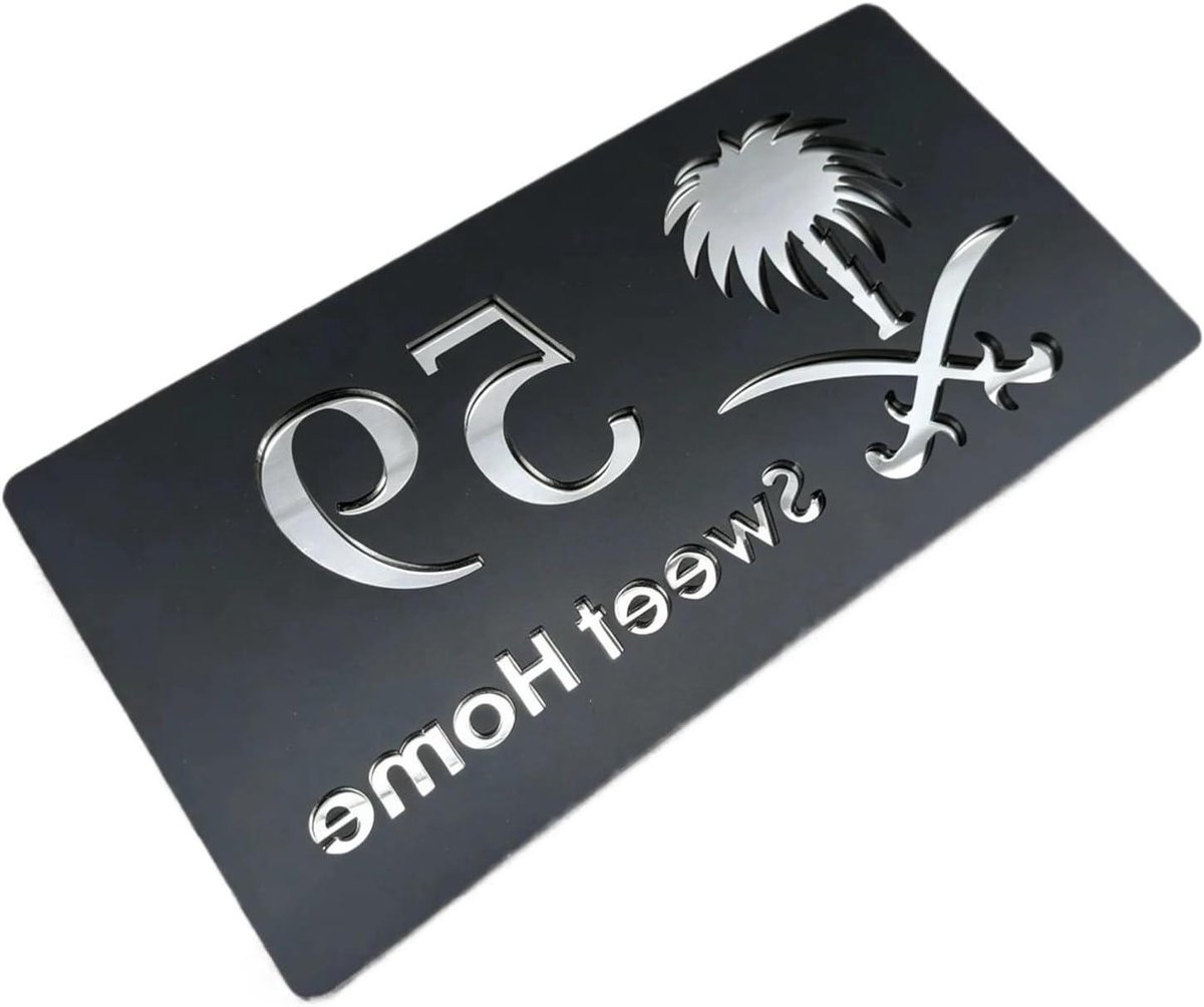 Huisnummer Bord - Naamplaat Deur - Adres Tonen - 3D Acryl - 25x50cm - Zwart Zilver