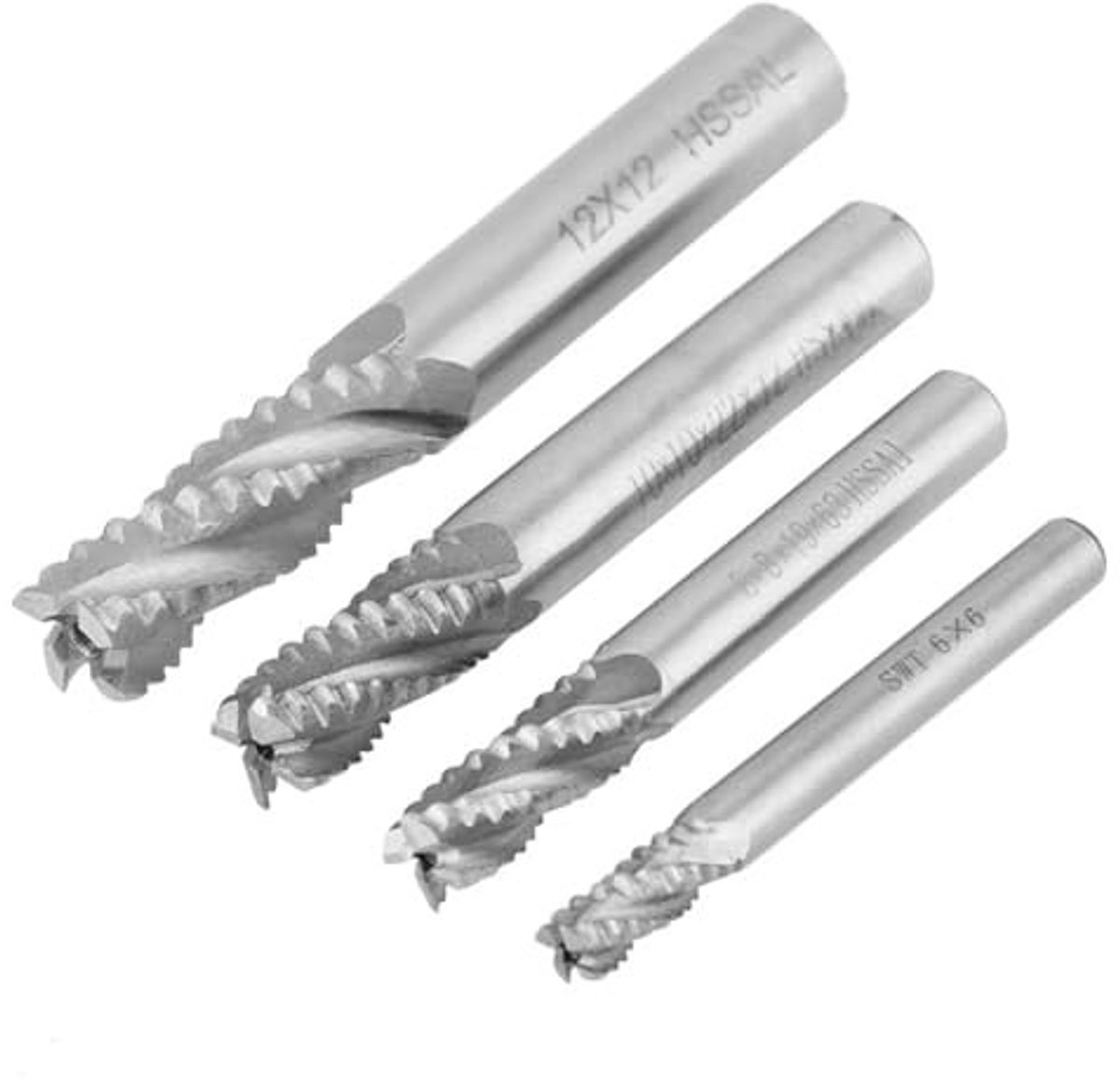 Dailygoods- Freessnijder 4 Stuks - HSS Eindmolen - Geschikt voor CNC-Freesmachine - Duurzaam en Schokbestendig - Hoge Efficiëntie - Lange Levensduur - Frees