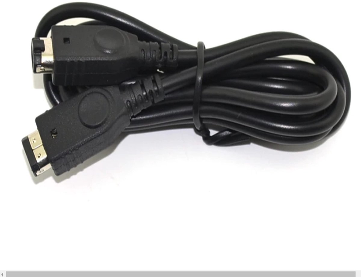 Dailygoods- Kabel 1,2 m - Verbindingskabel - Compatibel met GBA/GBA SP - Multiplayer - Hoge kwaliteit - Zwart - Linkkabel