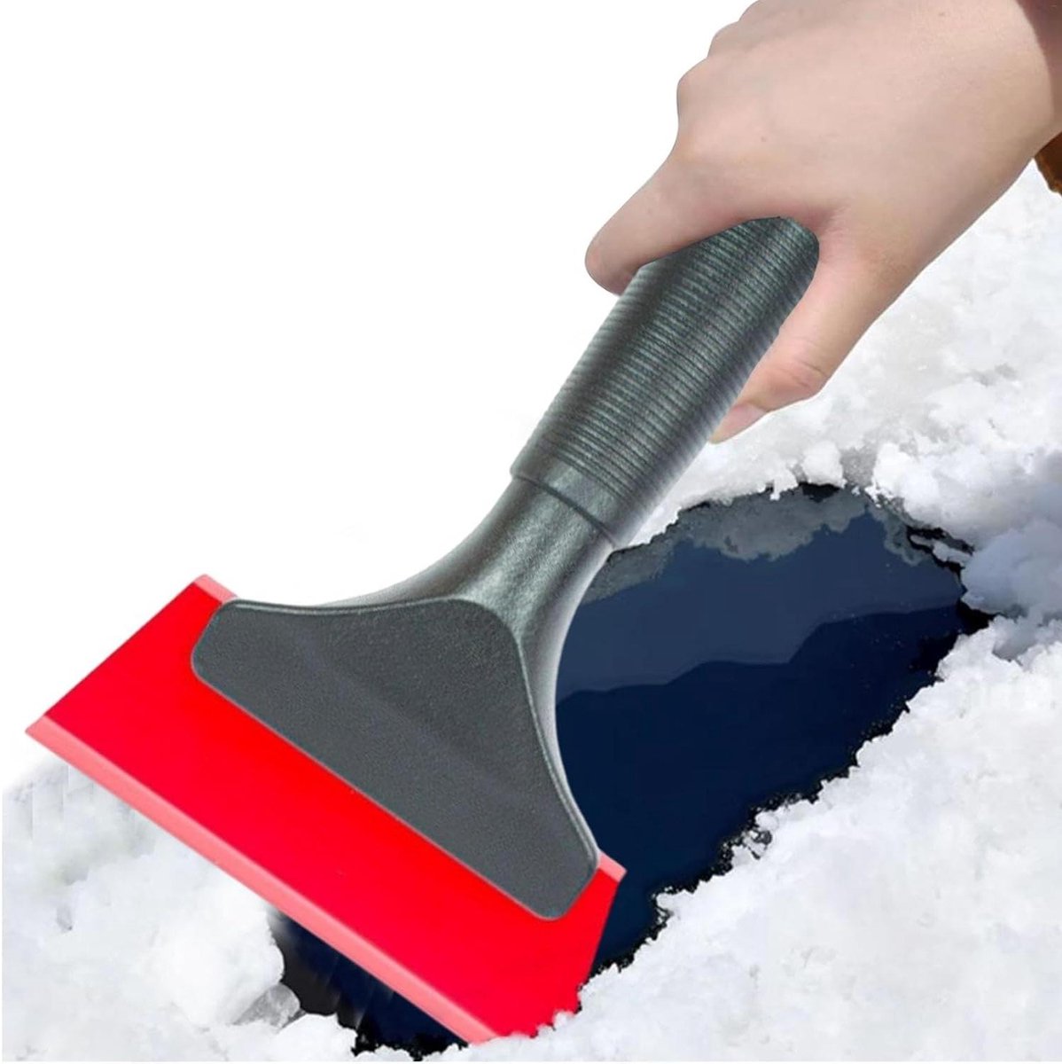 Siliconen Rakel - Waterwisser Auto - Auto Reinigen - Zacht Krasvrij - 13 x 17.5 cm - Rood